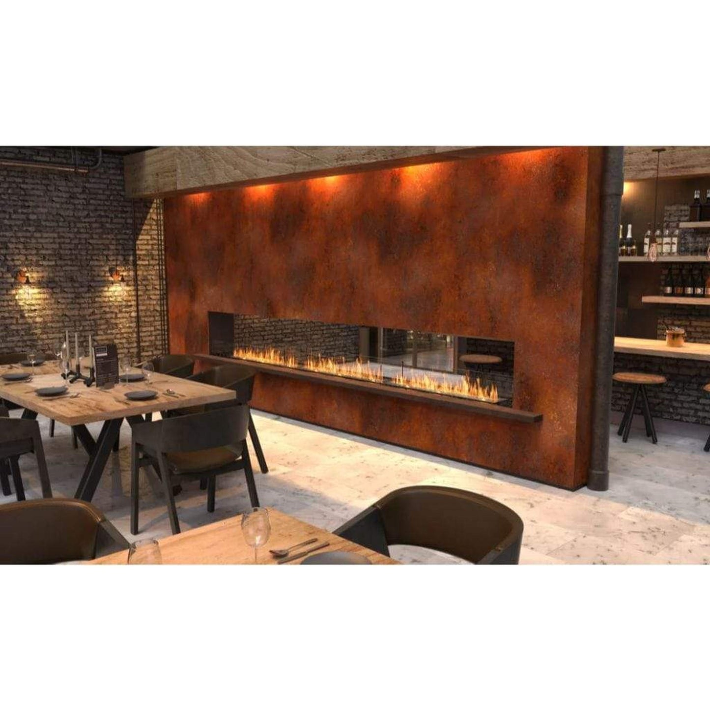 EcoSmart Fire 112" Flex 104DB Double Sided Ethanol Fireplace Insert by Mad Design Group