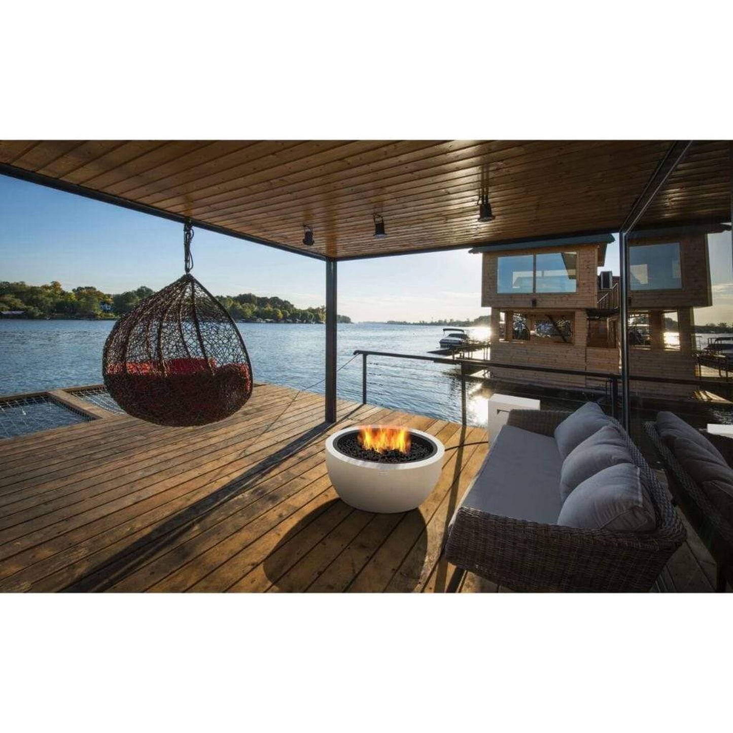 EcoSmart Fire 30" POD Fire Pit Bowl with Gas LP/NG Burner by Mad Design Group