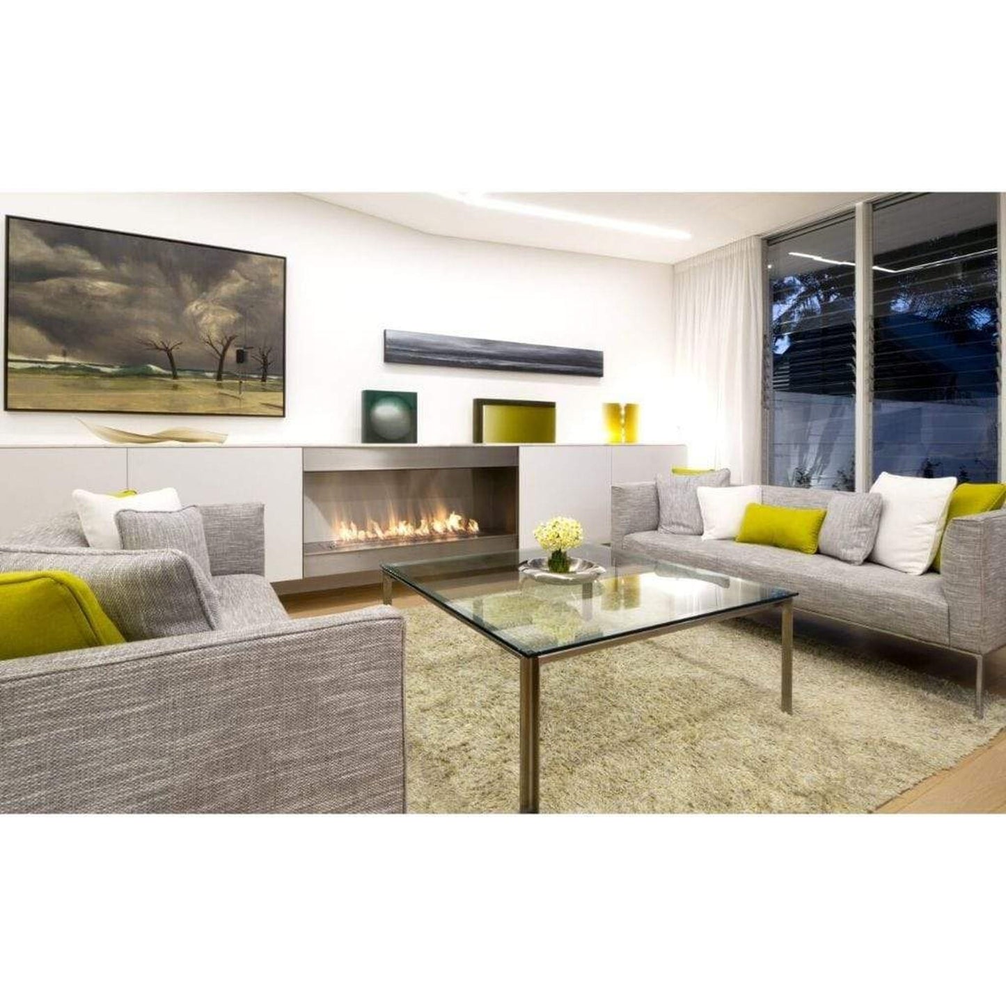 EcoSmart Fire XL1200 47" Black Ethanol Fireplace Burner by Mad Design Group