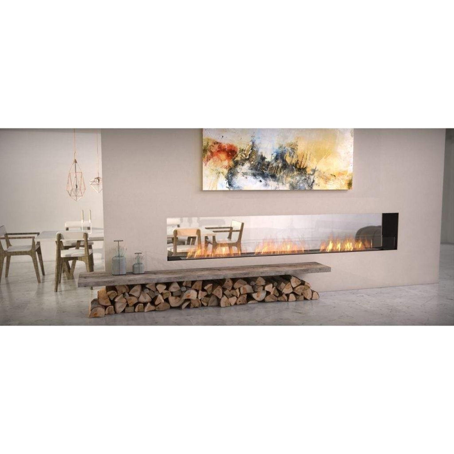 EcoSmart Fire 57" Flex 50DB Double Sided Ethanol Fireplace Insert by Mad Design Group