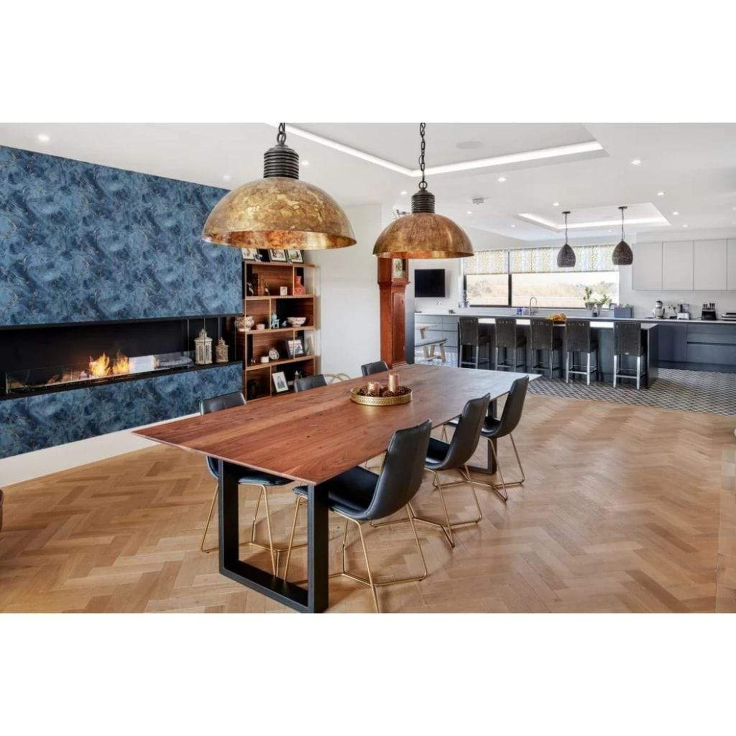 EcoSmart Fire 71" Flex 68BY Bay Ethanol Fireplace Insert with Decorative Box by Mad Design Group