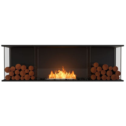 EcoSmart Fire 71" Flex 68BY Bay Ethanol Fireplace Insert with Decorative Box by Mad Design Group