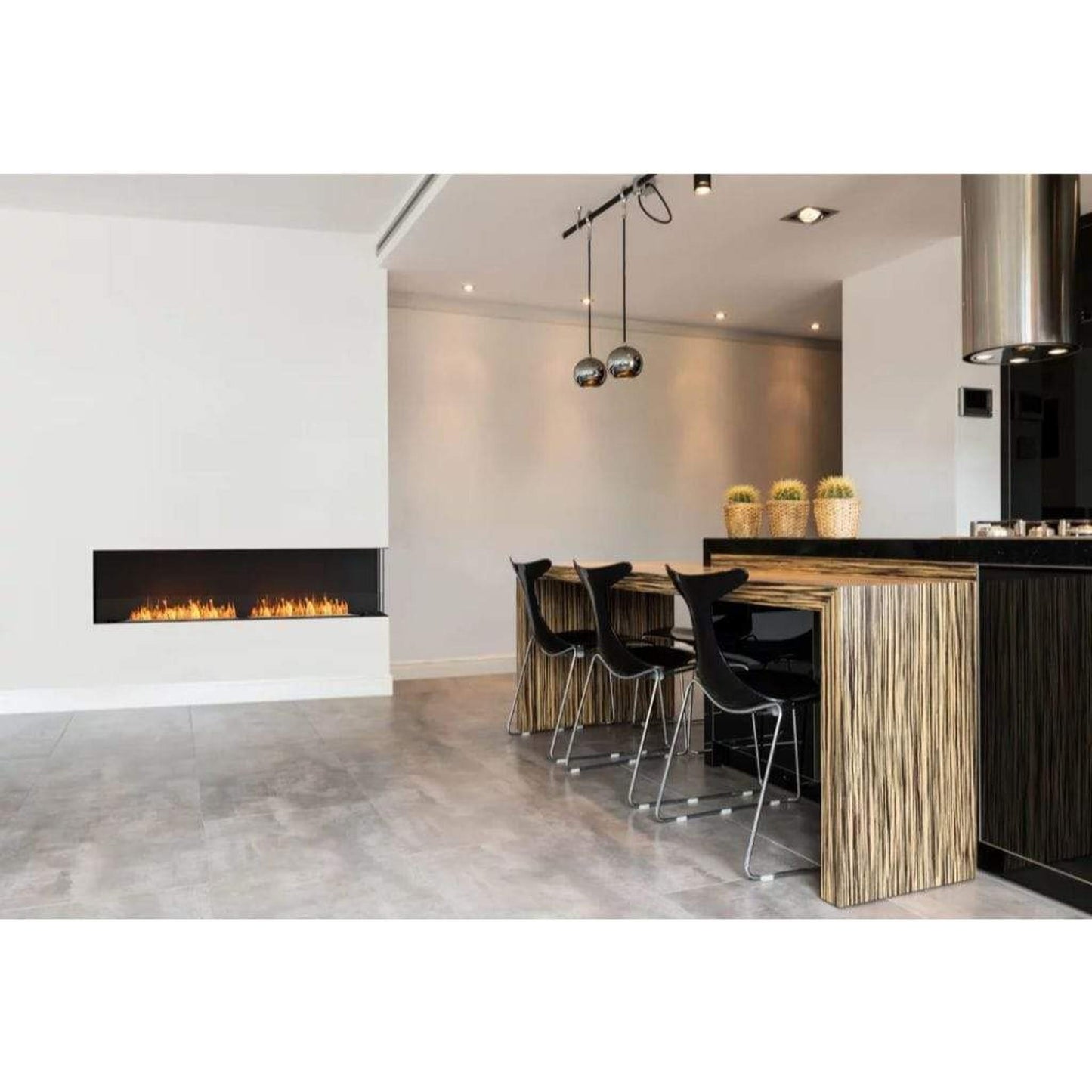 EcoSmart Fire 83" Flex 78LC/78RC Ethanol Fireplace Insert with Decorative Box by Mad Design Group