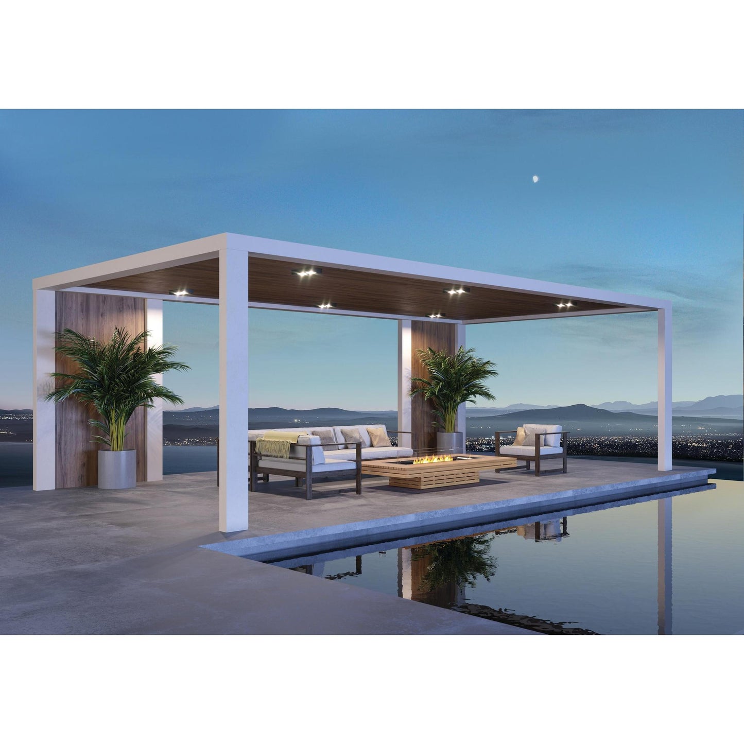 EcoSmart Fire 89" Gin 90 Low Height Fire Pit Table with Ethanol Burner by Mad Design Group