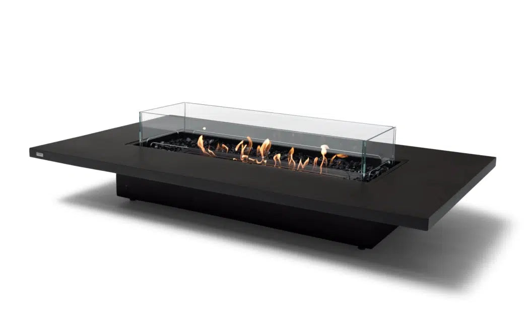 EcoSmart Fire Daiquiri 71" Graphite Freestanding Indoor Fire Table with Black Burner by MAD Design Group