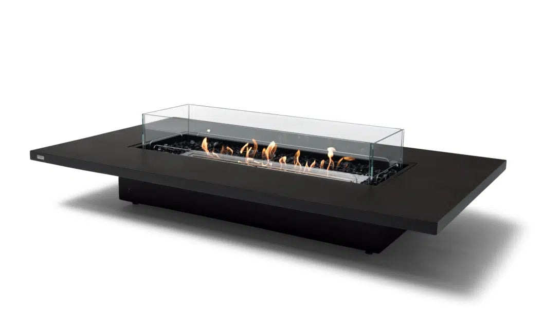 EcoSmart Fire Daiquiri 71" Graphite Freestanding Outdoor Fire Table with Stainless Steel Burner by MAD Design Group