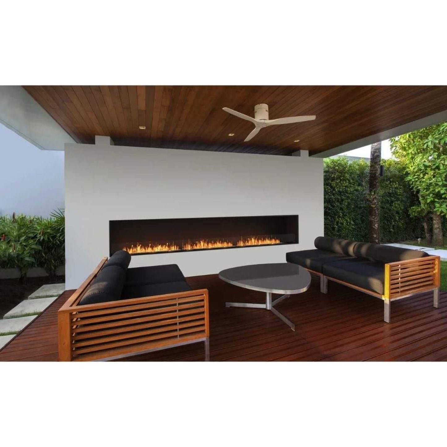 EcoSmart Fire Flex 18SS 22" Black Single Sided Ethanol Fireplace Insert with Stainless Steel Burner by Mad Design Group