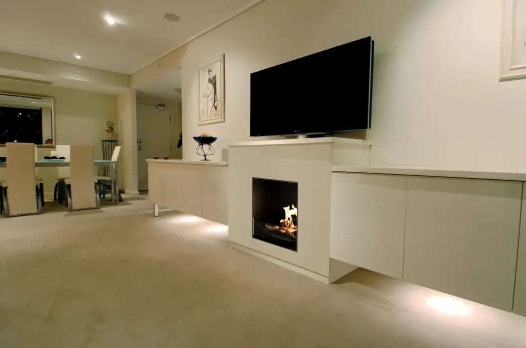 EcoSmart Fire Heritage 26SS 34" Black Ethanol Fireplace Insert by Mad Design