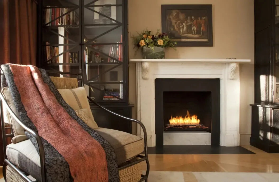 EcoSmart Fire Heritage Grate 49" Ethanol Fireplace Insert with Stainless Steel Burner by Mad Design