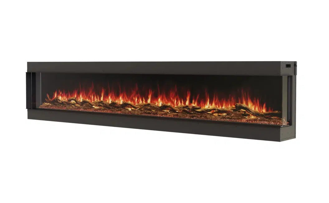 EcoSmart Fire Switch 120" Black Right Corner Electric Fireplace by MAD Design Group