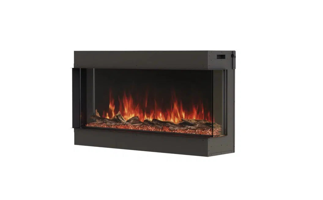 EcoSmart Fire Switch 56" Black Right Corner Electric Fireplace by MAD Design Group