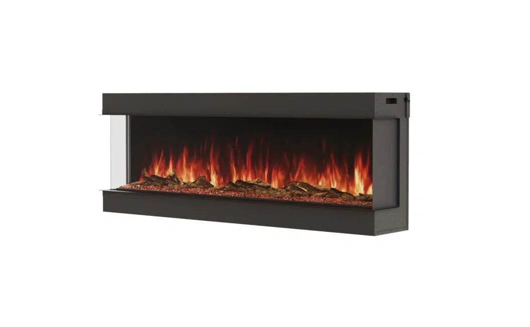 EcoSmart Fire Switch 68" Black Left Corner Electric Fireplace by MAD Design Group