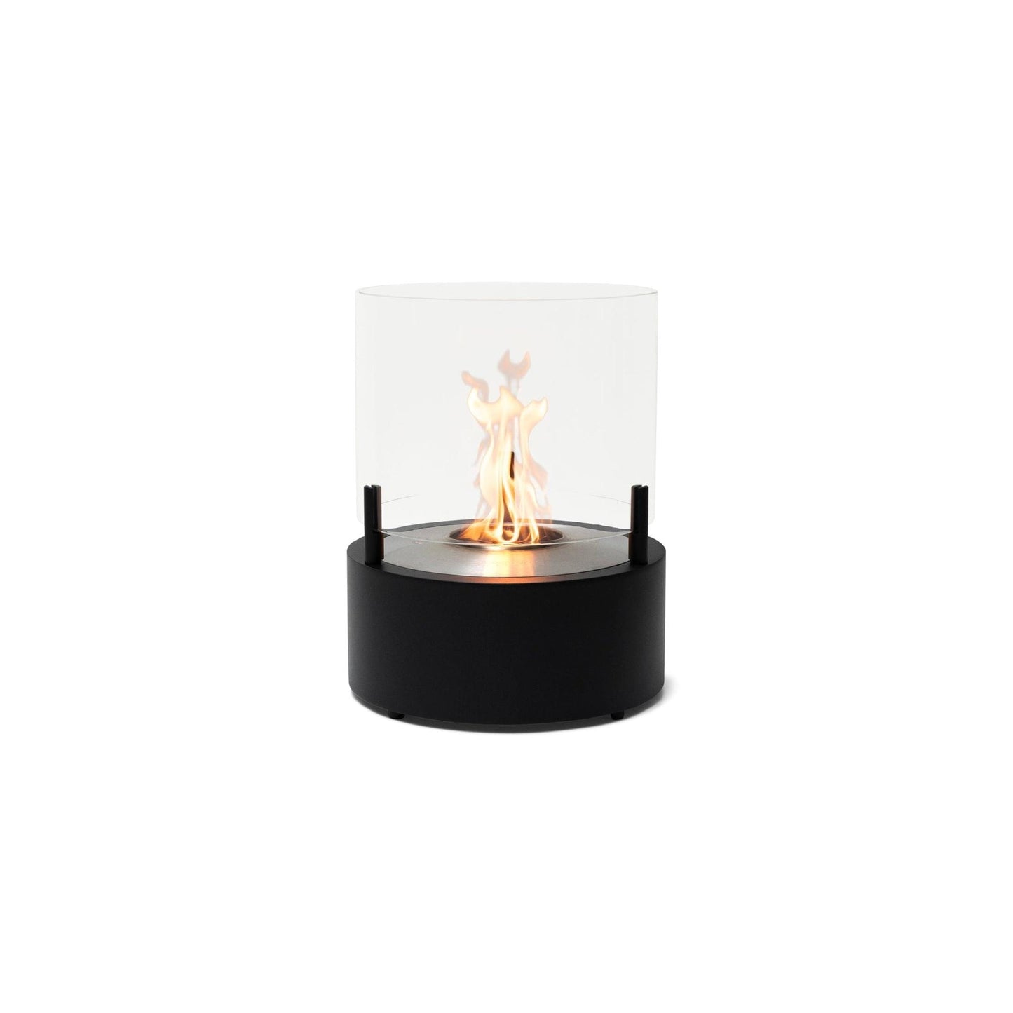 EcoSmart Fire T-Lite 8 21" Black Freestanding Designer Fireplace with Stainless Steel Burner by MAD Design Group