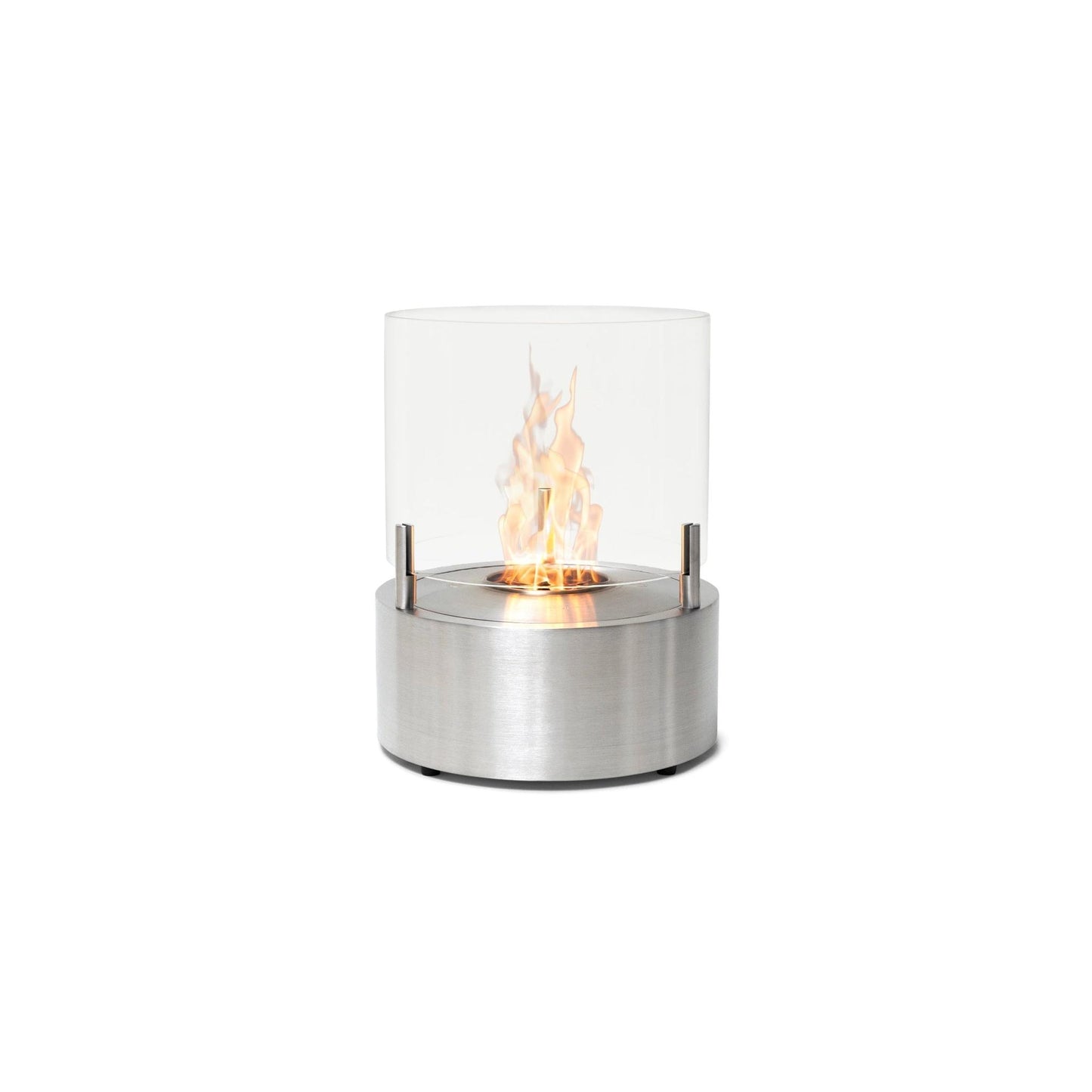EcoSmart Fire T-Lite 8 21" Stainless Steel Freestanding Designer Fireplace with Stainless Steel Burner by MAD Design Group