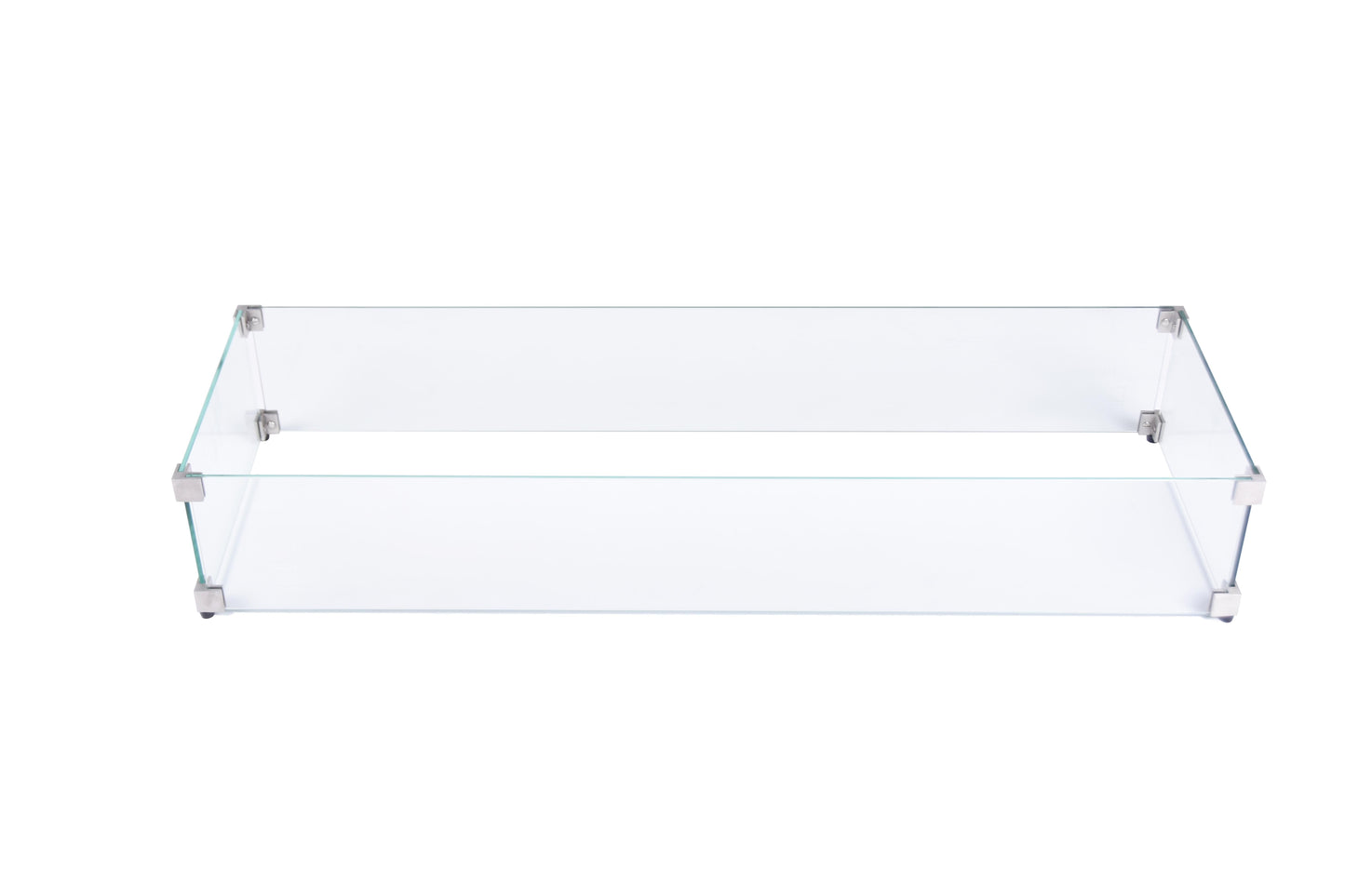 Elementi 17" Rectangle Clear Tempered Glass Table Wind Screen ONC05-027
