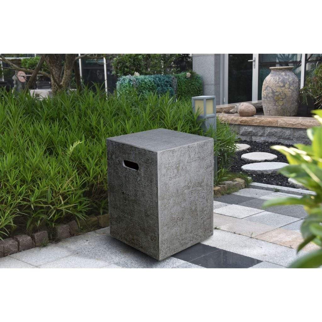 Elementi 18" Square Light Gray Propane Concrete Tank Cover ONB01-209