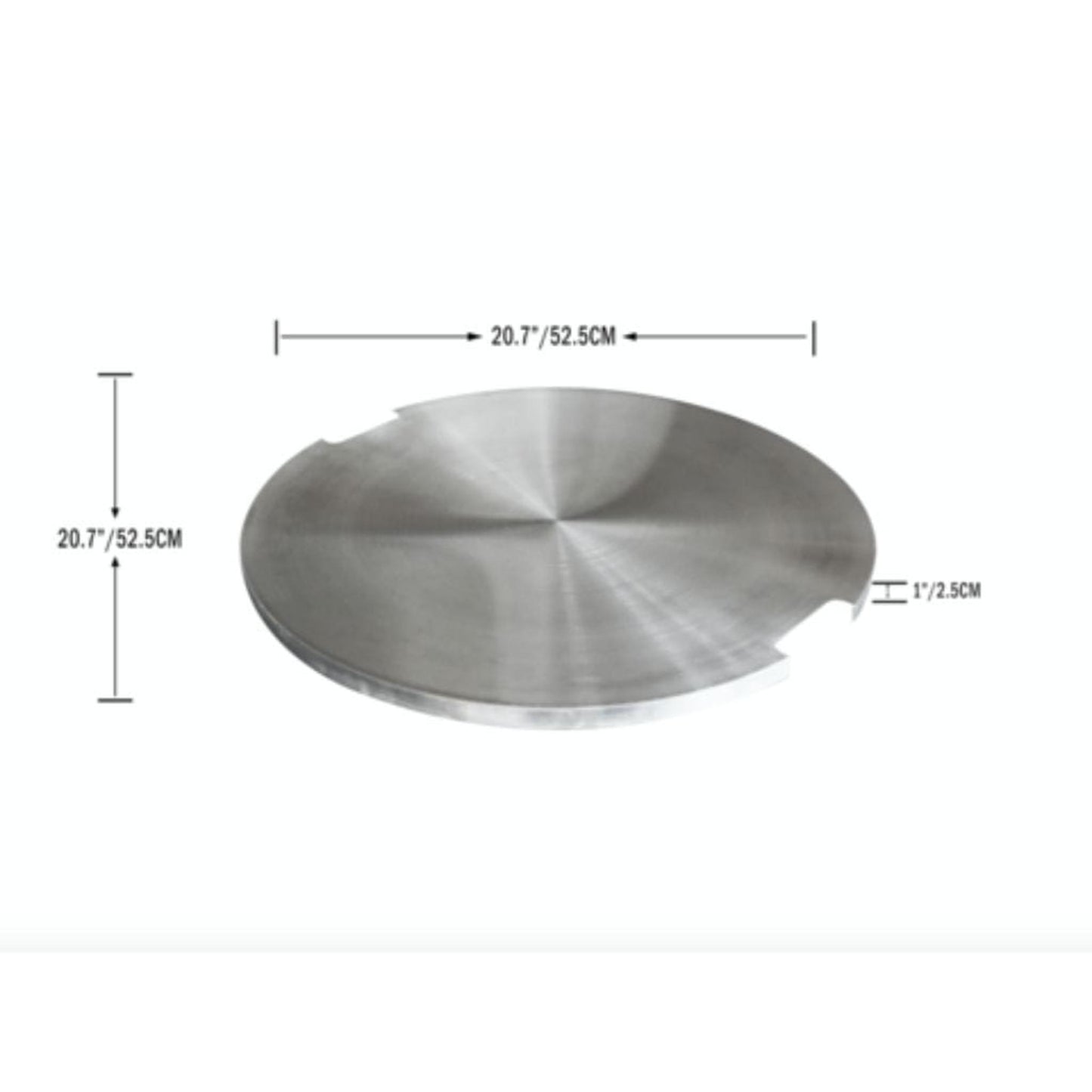 Elementi 21" Round Stainless Steel Lid ONF01-120D
