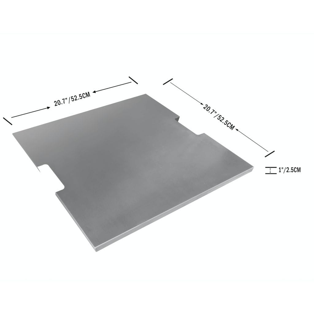 Elementi 21" Square Stainless Steel Lid for Manhattan Fire Table