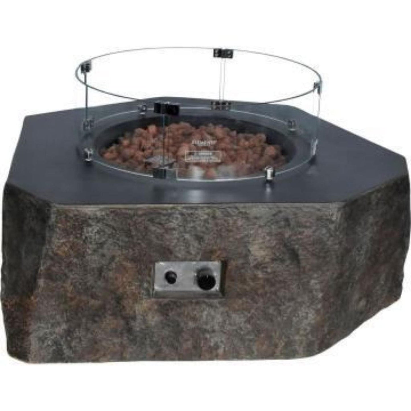Elementi 24" Round Glass Wind Shield for Metropolis & Columbia & Boulder & Manchester Fire Table