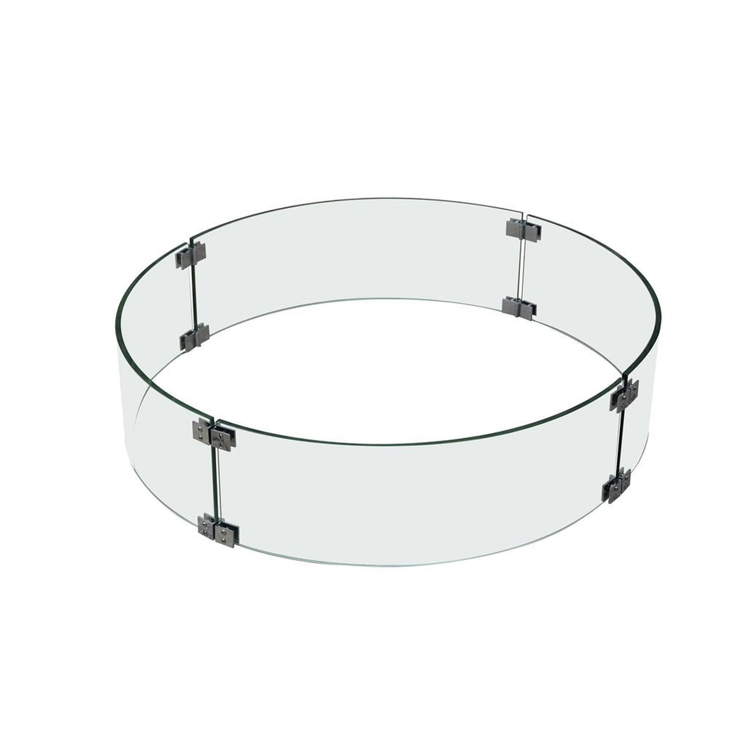 Elementi 30" Round Clear Tempered Glass Wind Screen for Lunar Bowl Rock Fire table