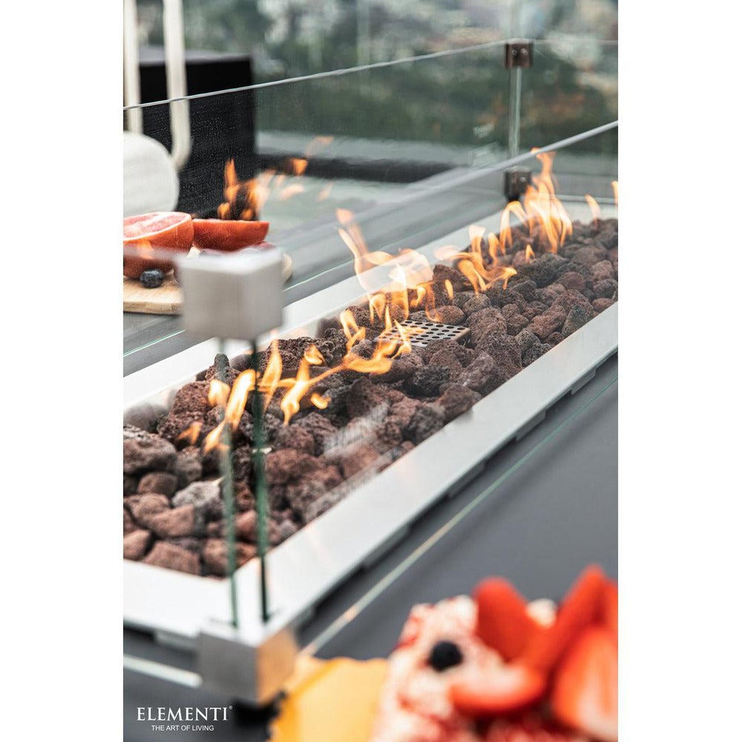 Elementi Granville 27" Rectangle Dark Gray Concrete Natural Gas Fire Table