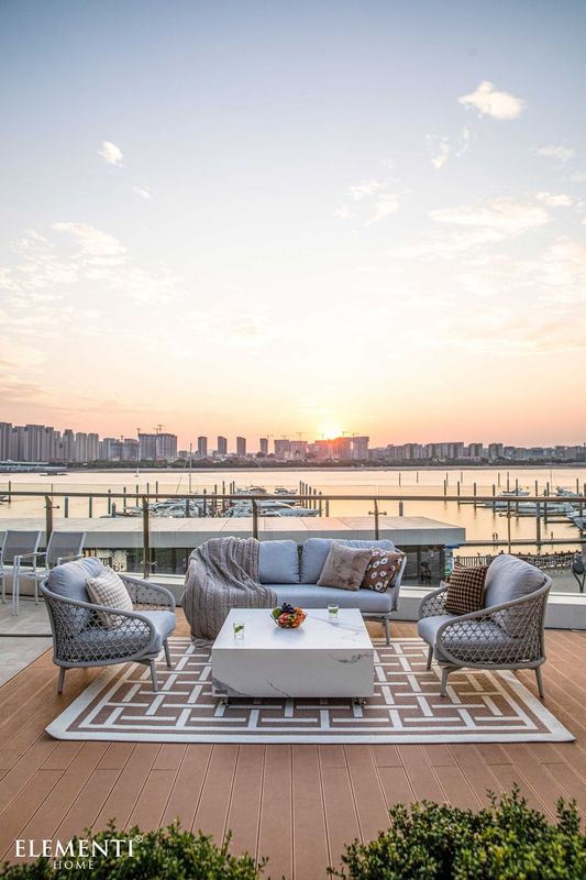 Elementi Home Bianco 40" Medium Square Bianco White Marble Porcelain Coffee Table