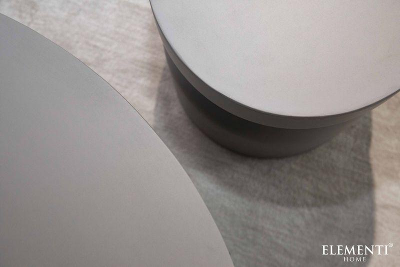 Elementi Home Chronos 14" Small Space Grey Concrete Coffee Table