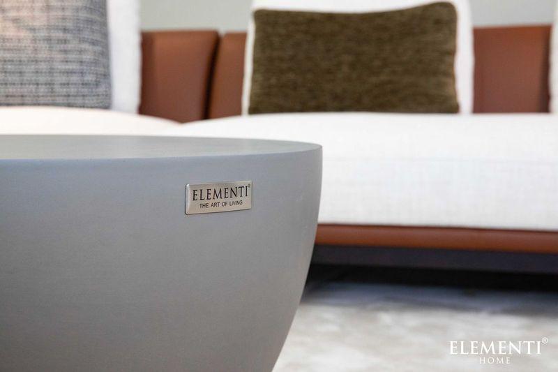 Elementi Home Chronos 42" Large Space Grey Concrete Coffee Table