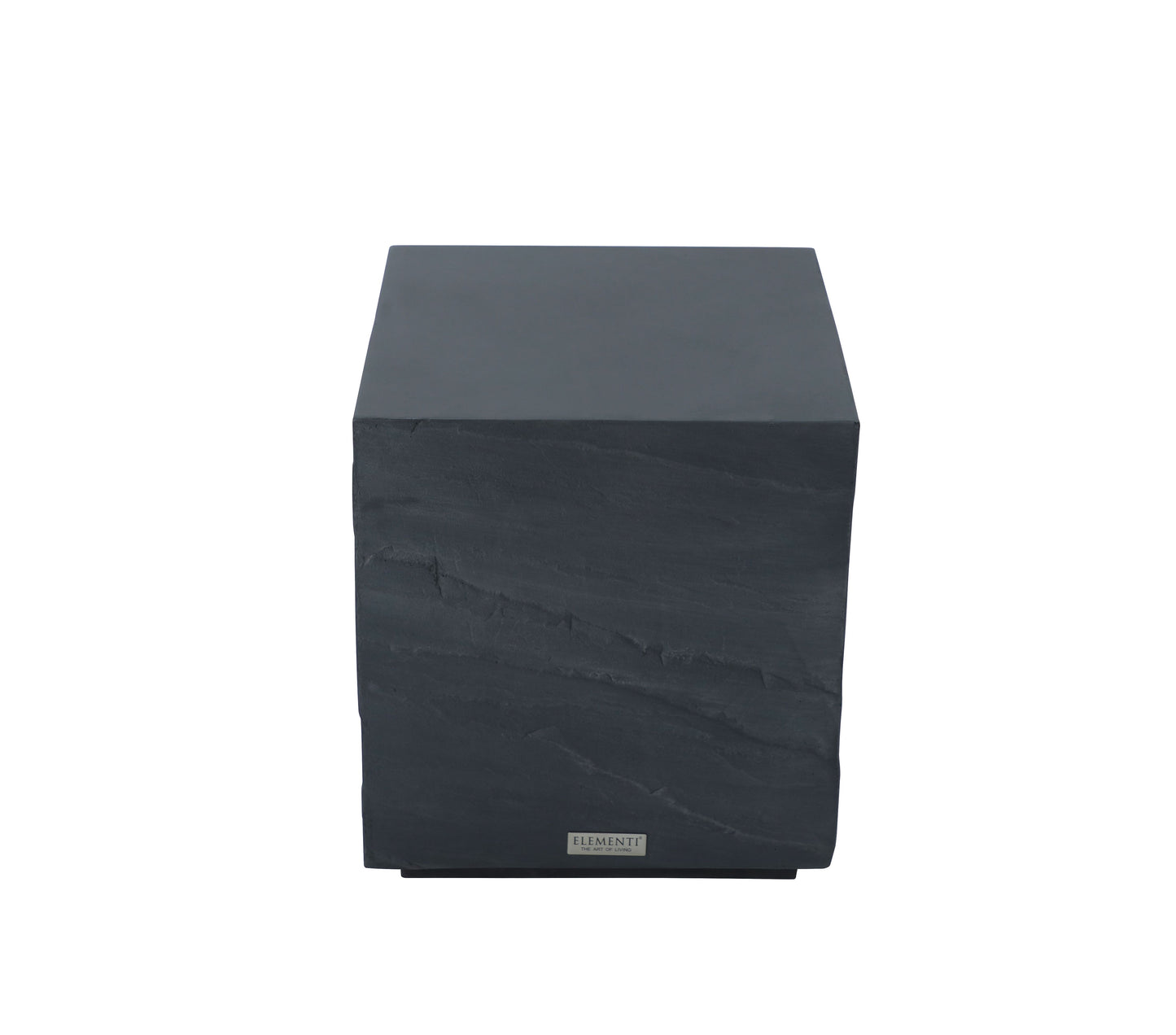 Elementi Home Colorado 14" Small Slate Black Concrete Side Table