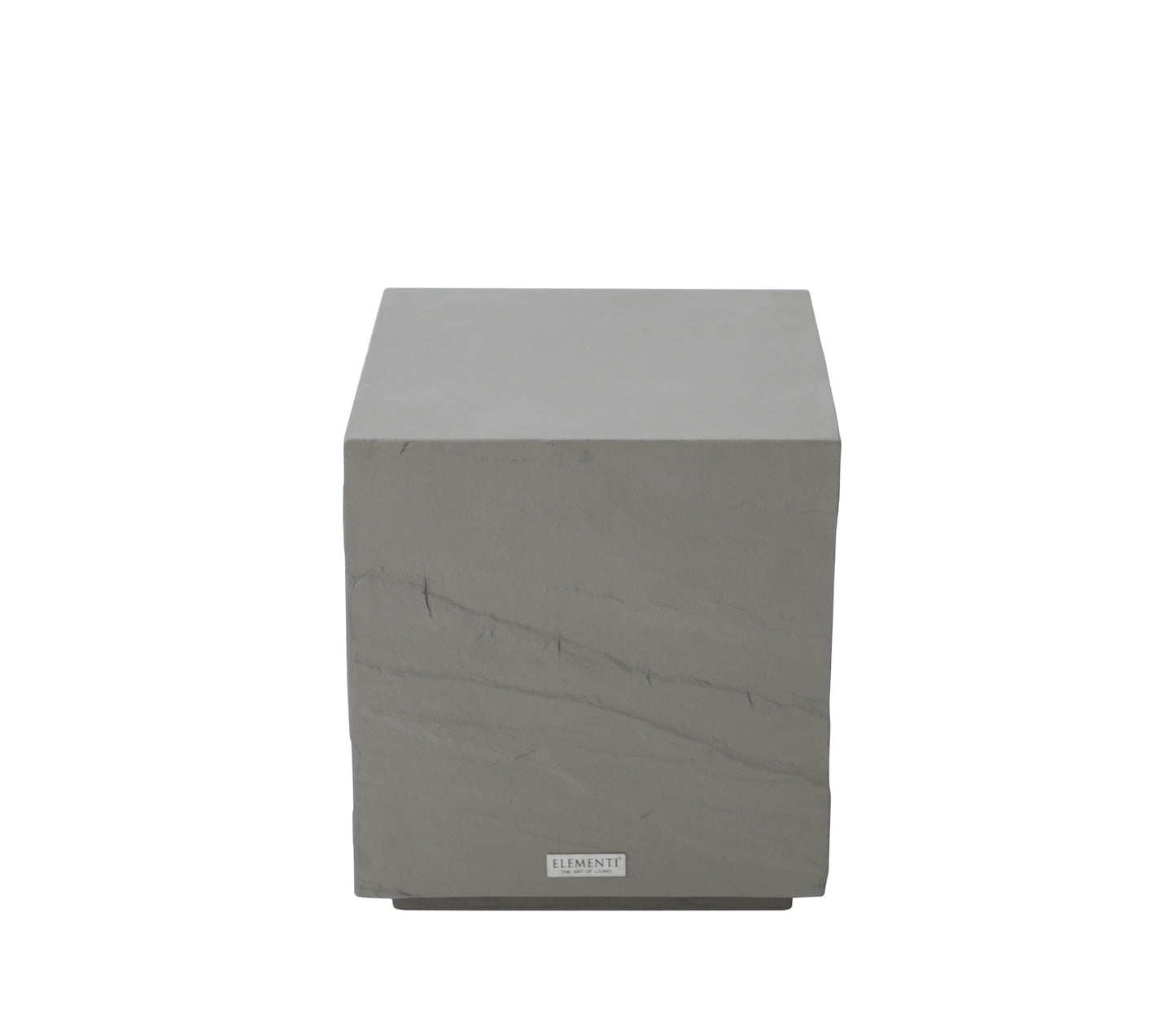 Elementi Home Colorado 14" Small Space Grey Concrete Side Table