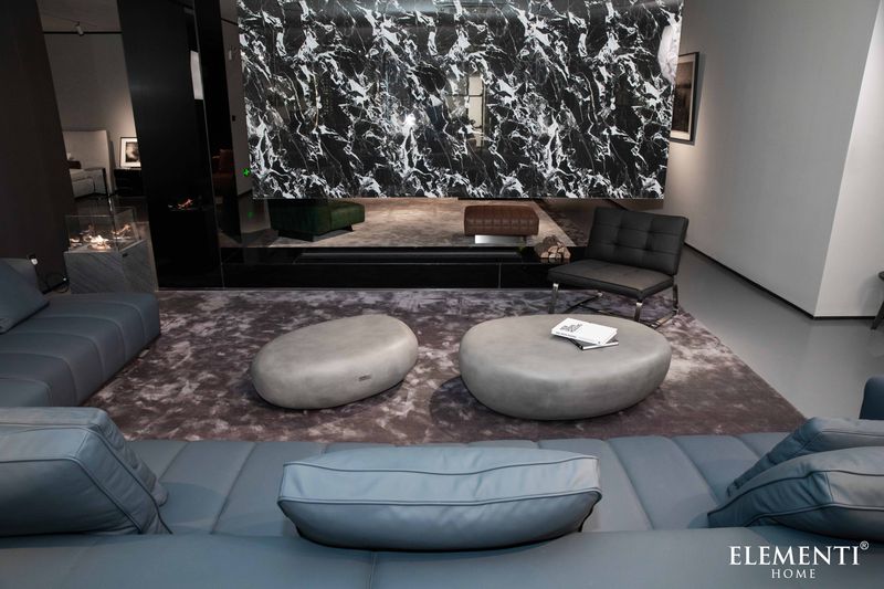 Elementi Home Hawaii 39" Medium Moon Grey Concrete Pebble Table