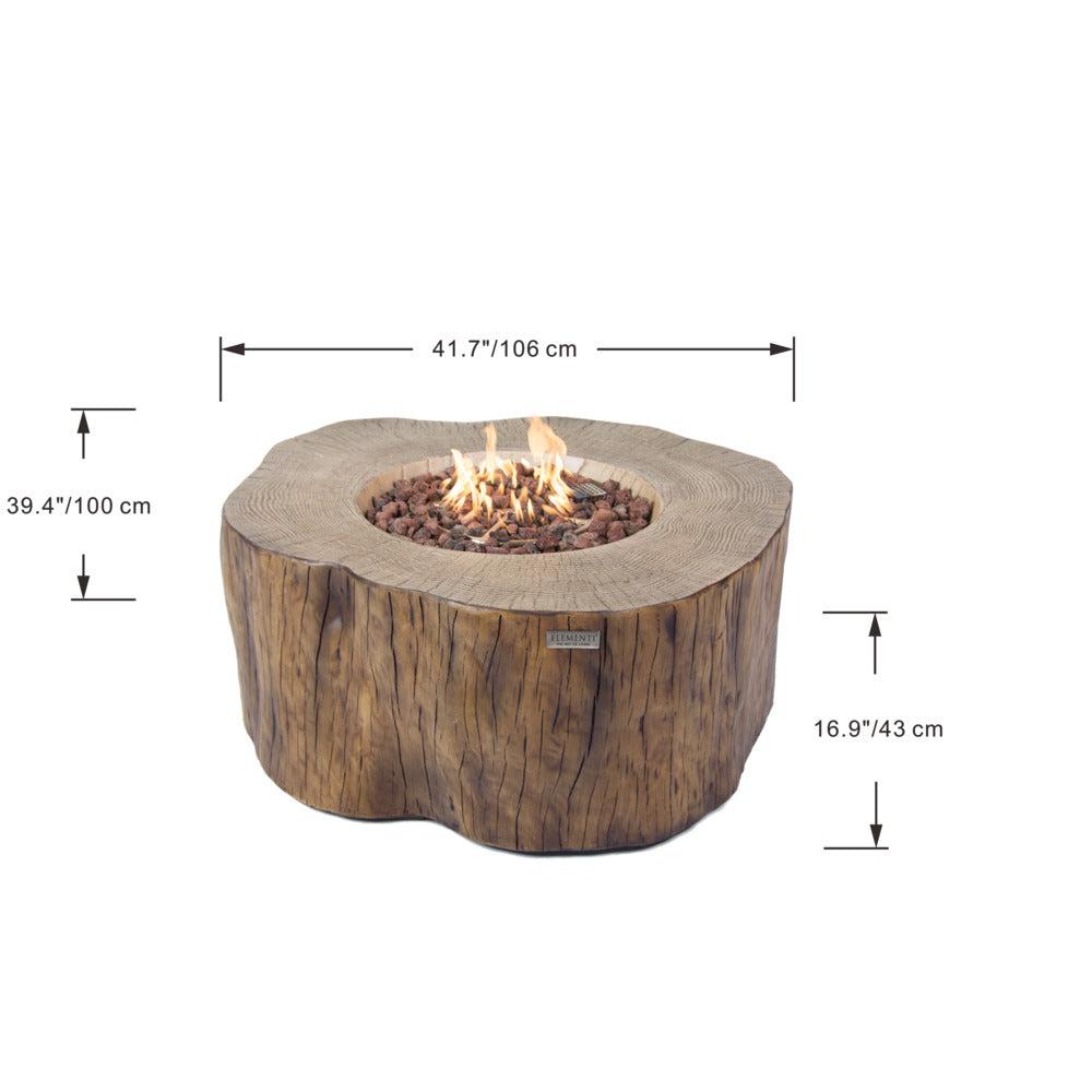 Elementi Manchester 39" Redwood Concrete Liquid Propane Fire Table