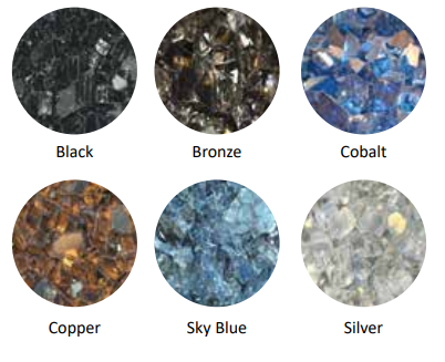Emily Rose 25lb Black Reflective Fireglass