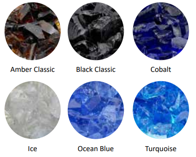 Emily Rose 25lb Ice Clear Classic Fireglass