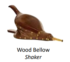 Emily Rose Shaker Brown Wooden Bellows