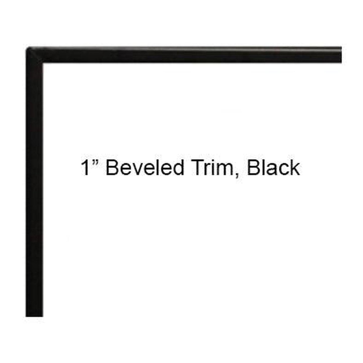 Empire 1" Adjustable Matte Black Beveled Trim Kit for Boulevard DVLL48 Direct Vent See-Through Fireplace