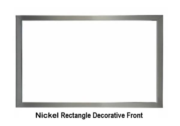 Empire 1.5" Brushed Nickel Rectangle Front for 36" Tahoe Clean Face Luxury Fireplace