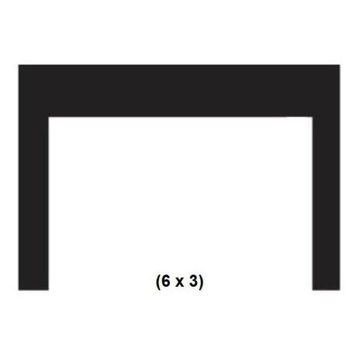 Empire 34" x 23" 3-Sided Black Metal Surround for 28" Small Innsbrook Direct Vent Fireplace Insert