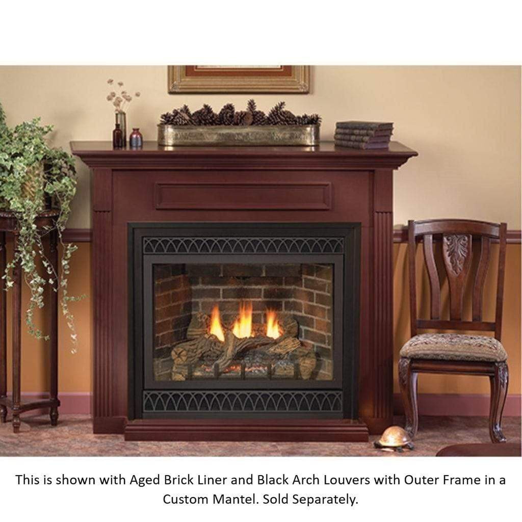 Empire Comfort Systems 36 Tahoe Clean-Face Direct-Vent Deluxe Fireplace - DVCD36FP70N Natural GAS