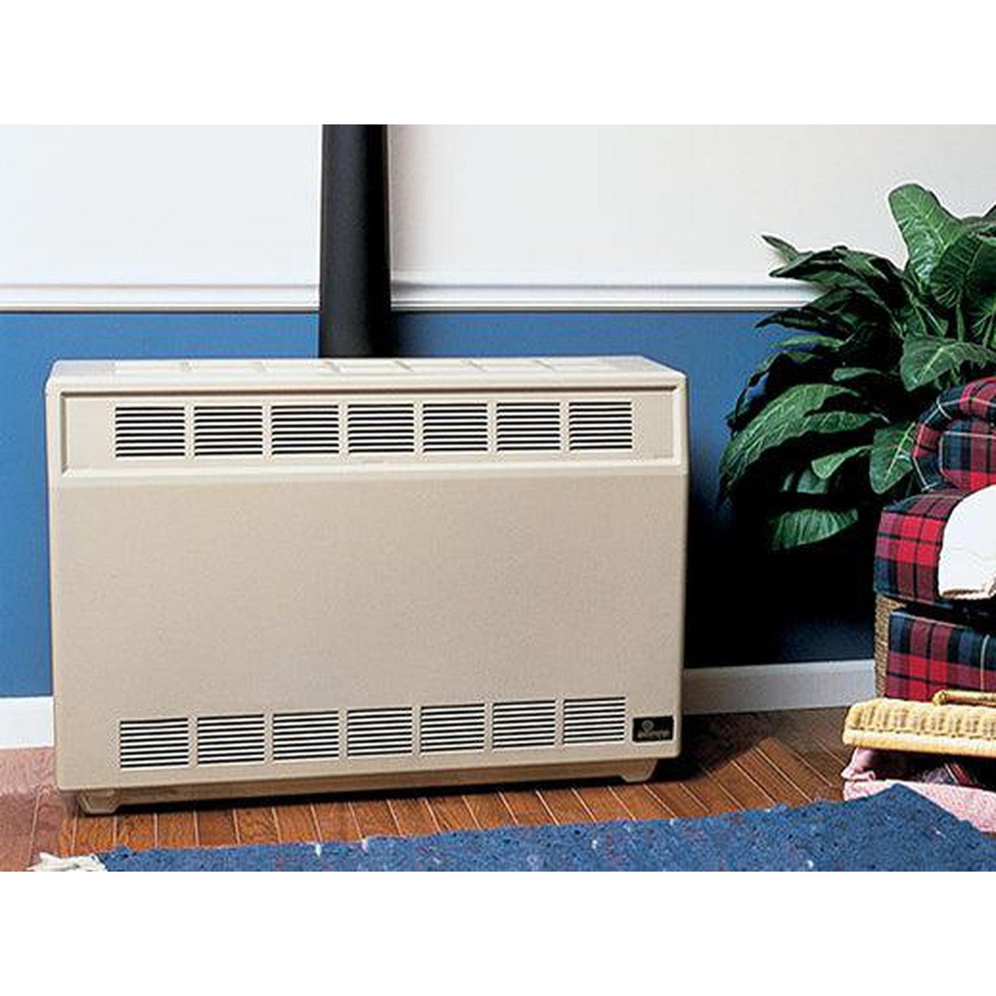 Empire 37" 25,000 BTU Beige Standing Pilot Hydraulic Thermostat Control, Natural Gas Console Vented Room Heater