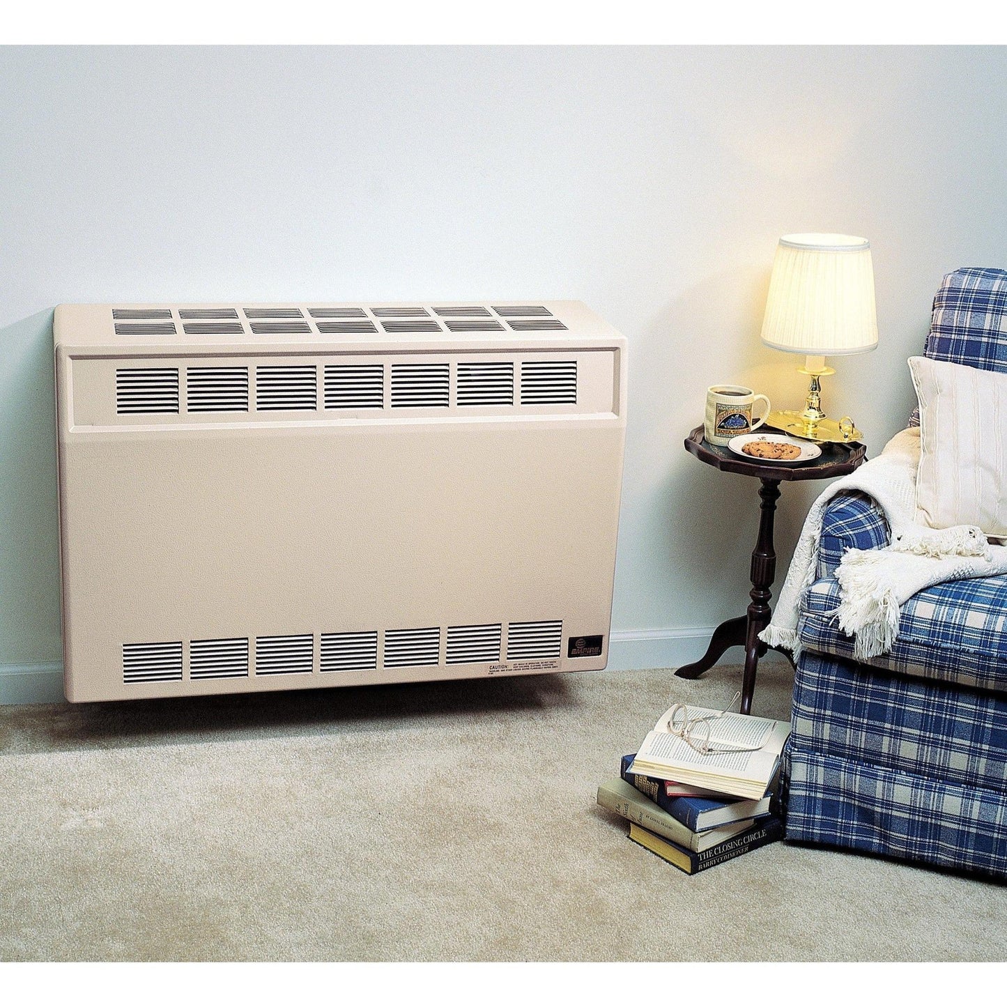 Empire 37" 35,000 BTU Beige Millivolt With Thermostat Control, Natural Gas Direct Vent Wall Furnace