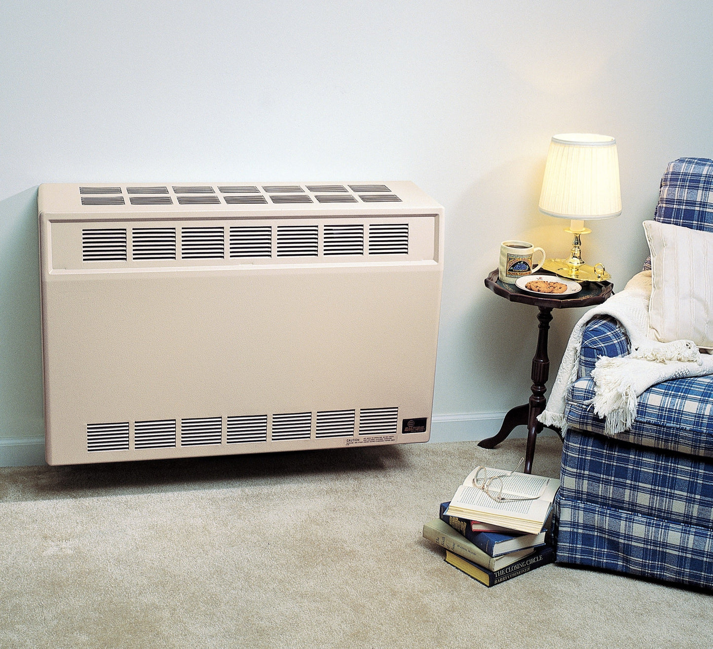 Empire 37" 35,000 BTU Beige Millivolt With Thermostat Control, Propane Gas Direct Vent Wall Furnace