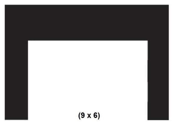 Empire 43" x 29" 3-Sided Black Metal Surround for 31" Medium Innsbrook Direct Vent Fireplace Insert