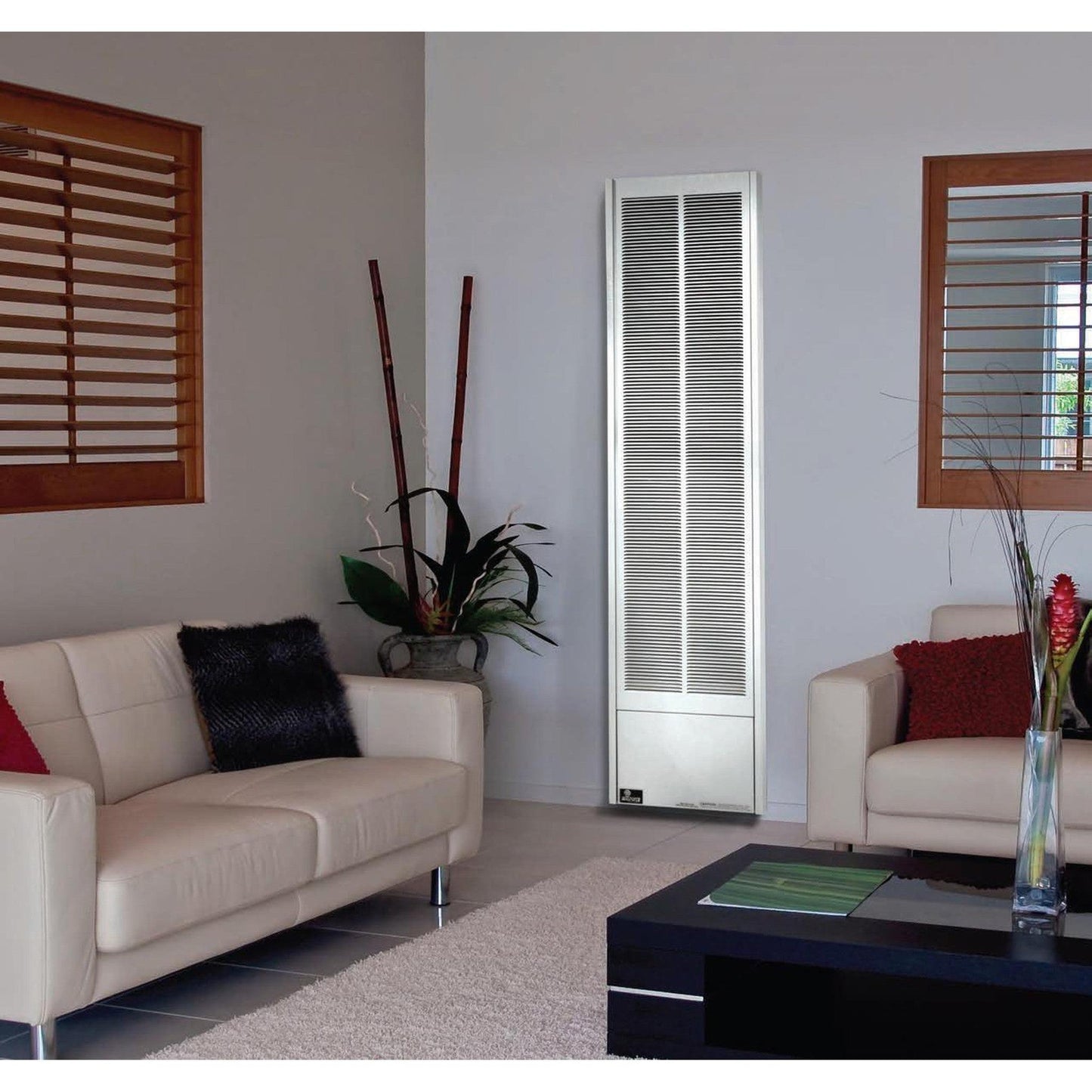 Empire 66" 50,000 BTU White Millivolt Control, Natural Gas B-Vent Gravity Wall Furnace