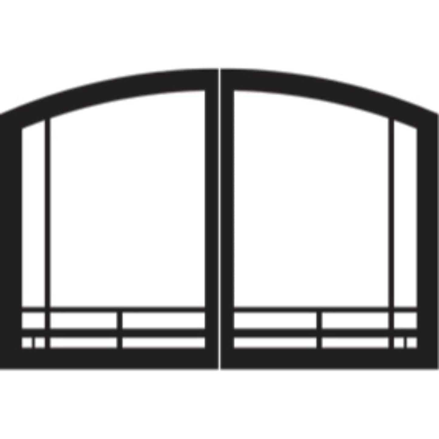 Empire Black Mission Arch Door Set for 48" Tahoe Deluxe Fireplace