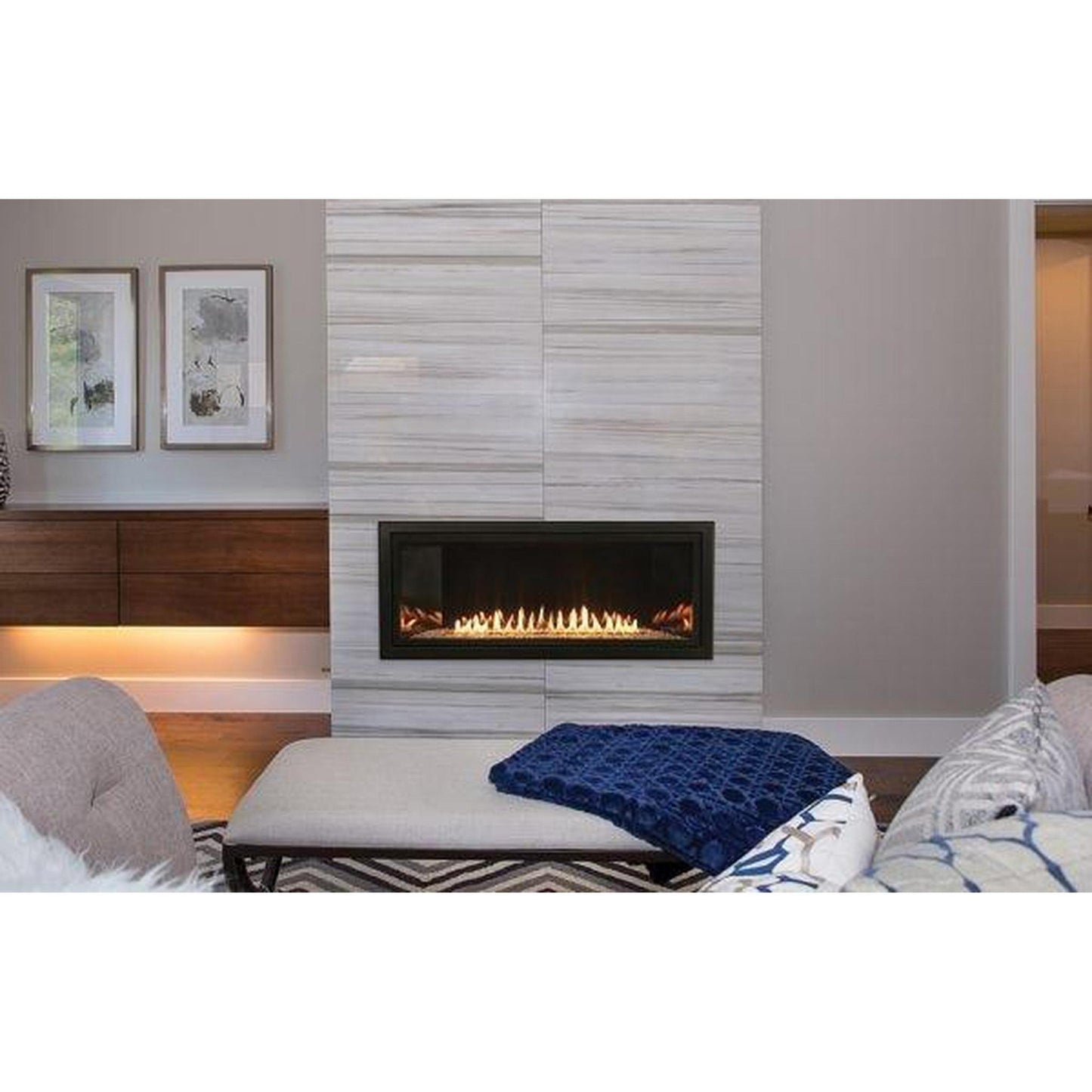 Empire Boulevard 36" Millivolt Control With On/Off Remote, Natural Gas Vent Free Linear Fireplace