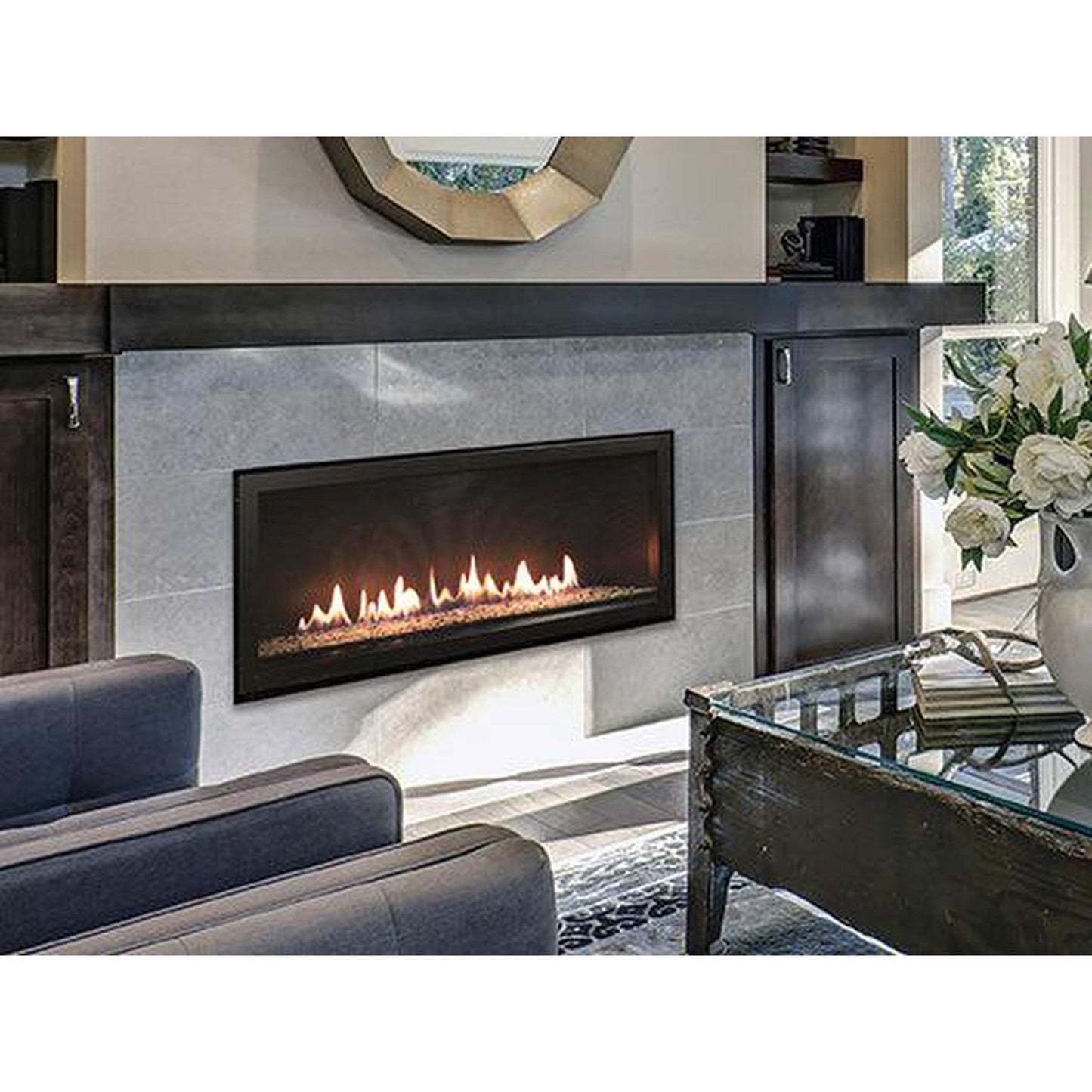 Empire Boulevard 48" Multi Function Remote, Natural Gas Direct Vent Linear Fireplace