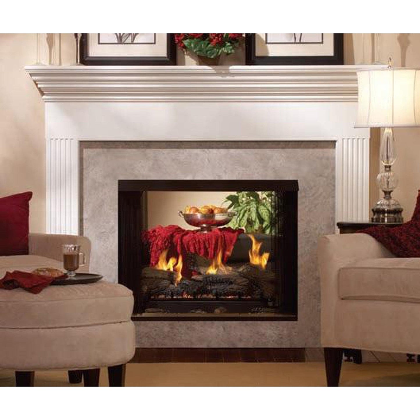 Empire Breckenridge 36" Flush Front Vent Free See Through Premium Firebox