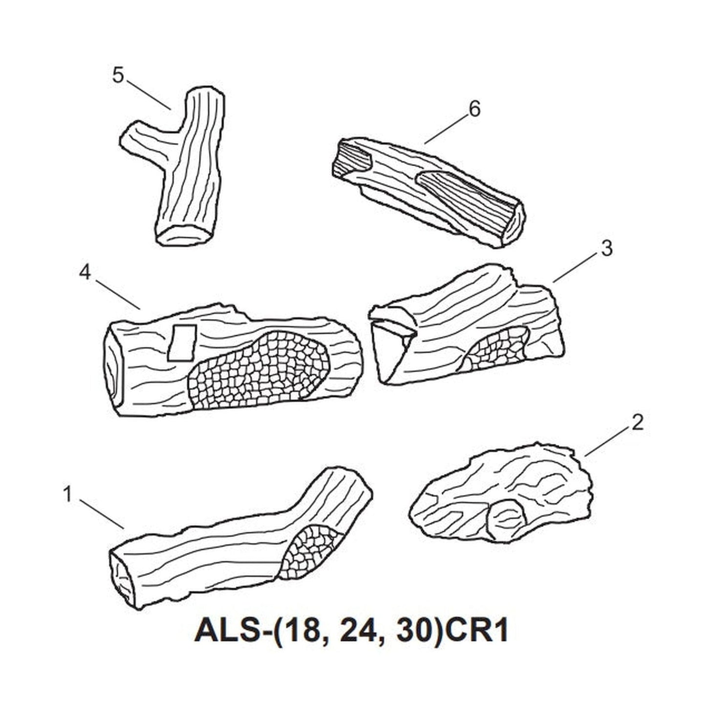 Empire Charleston 30" Traditional Vent-Free Refractory Log Set
