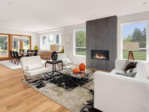 Empire Loft 36" Millivolt Control With On/Off Switch, Propane Gas Direct Vent Linear Fireplace